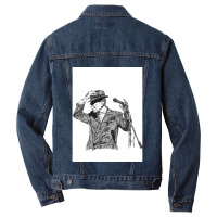 Leonard Cohen Original Hand Drawn Ink Print Men Denim Jacket | Artistshot