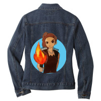 Zazzalil The Firebringer Ladies Denim Jacket | Artistshot