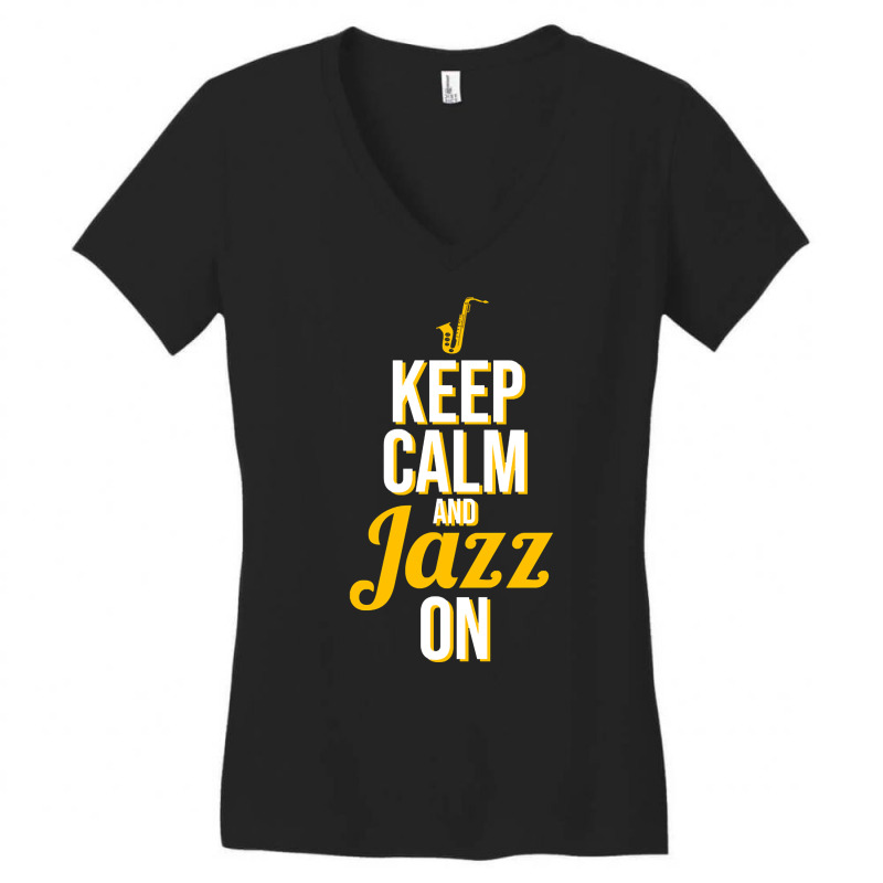 Jazz Music-apptm Women's V-Neck T-Shirt by Kandurip541 | Artistshot