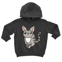 Gray Cat Smile Toddler Hoodie | Artistshot