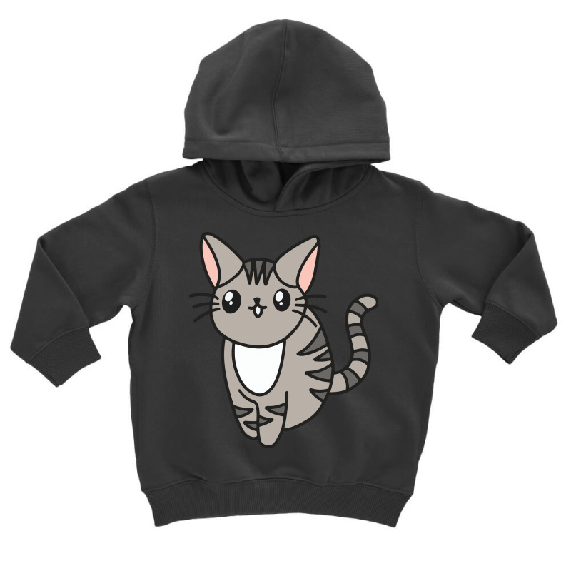 Gray Cat Smile Toddler Hoodie | Artistshot