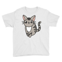 Gray Cat Smile Youth Tee | Artistshot