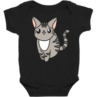 Gray Cat Smile Baby Bodysuit | Artistshot