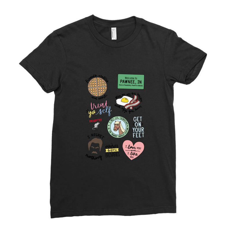 Parks And Recreation Tv Show Art Ladies Fitted T-Shirt by CrystalDeaton | Artistshot