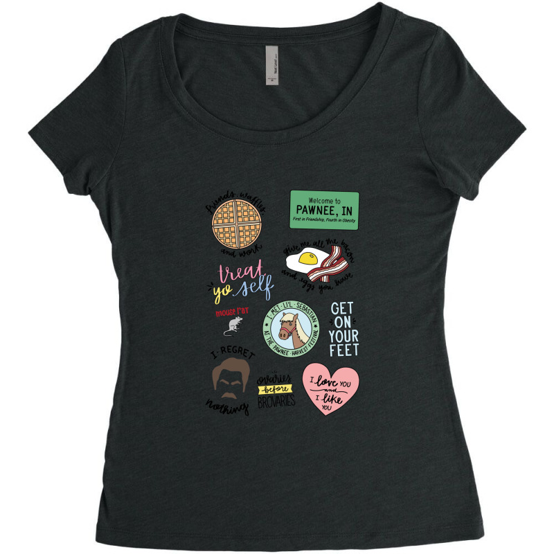 Parks And Recreation Tv Show Art Women's Triblend Scoop T-shirt by CrystalDeaton | Artistshot