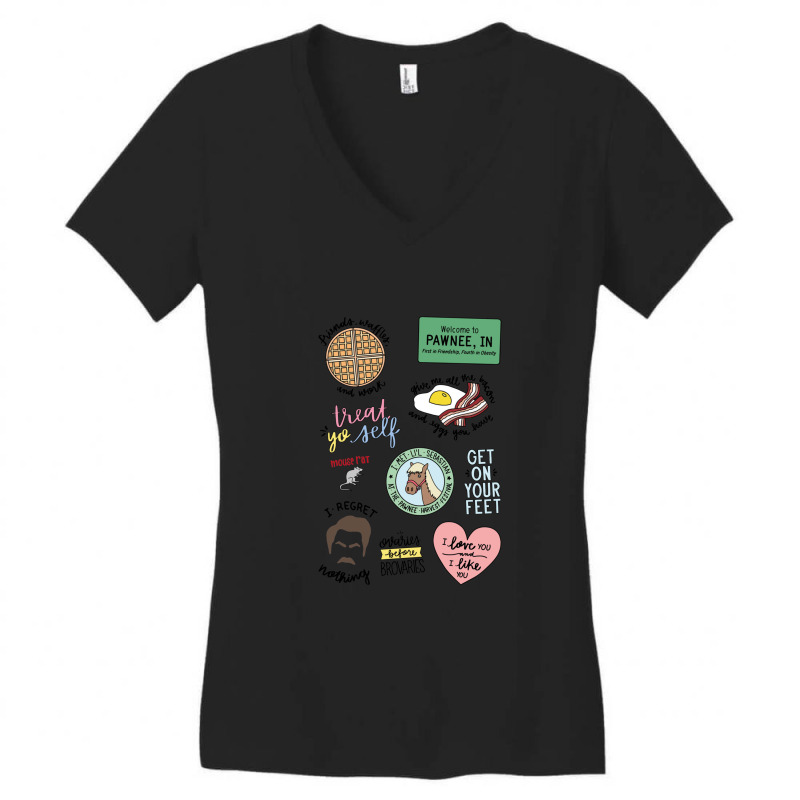 Parks And Recreation Tv Show Art Women's V-Neck T-Shirt by CrystalDeaton | Artistshot