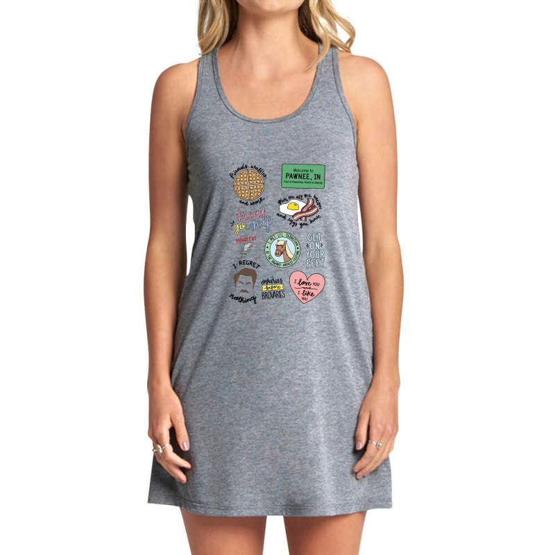 Parks And Recreation Tv Show Art Tank Dress by CrystalDeaton | Artistshot