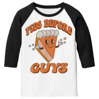 Groovy Retro Thanksgiving Pies Before Guys T Shirt Youth 3/4 Sleeve | Artistshot