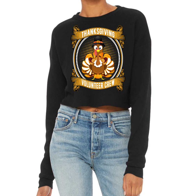 Thanksgiving Volunteer Crew - Cute Thanksgiving Gift Cropped Sweater by Kemriban527 | Artistshot