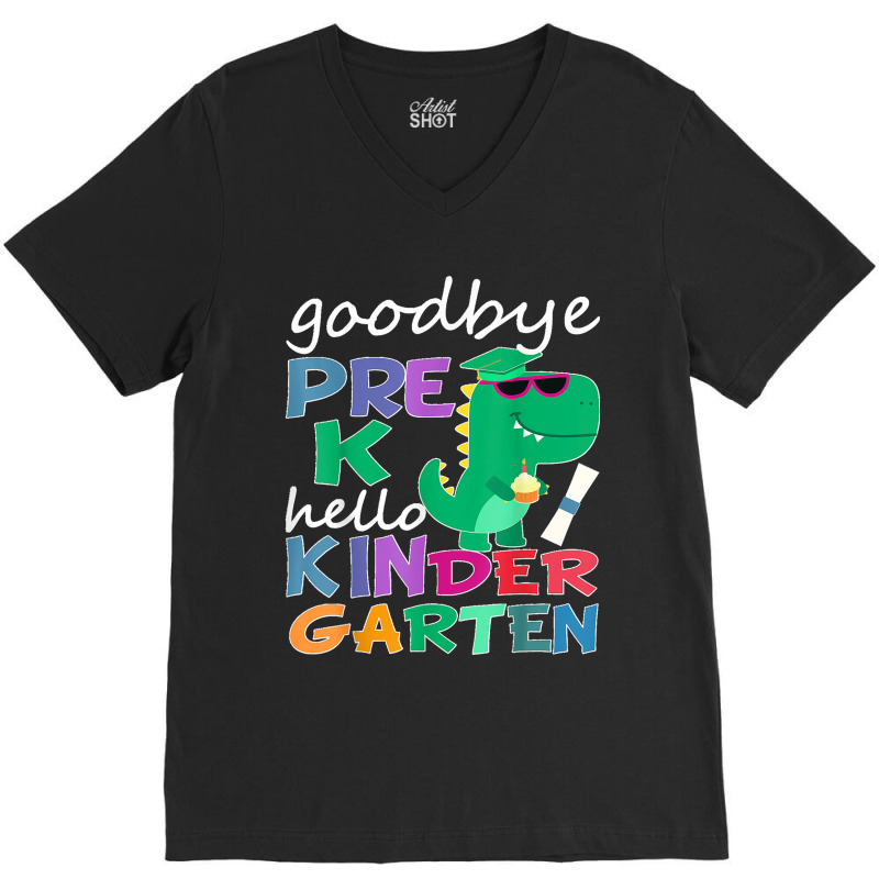 Goodbye Preschool Graduation Hello Kindergarten Prek 2022 V-neck Tee | Artistshot