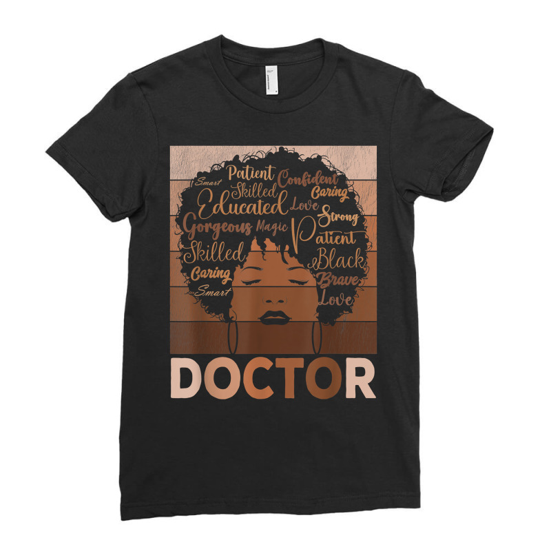 Medical Doctor Apparel Afro American Medical Student Doctor T Shirt Ladies Fitted T-Shirt by cm-arts | Artistshot