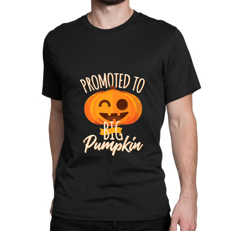 Promoted To Big Pumpkin Sister And Brother Halloween Classic T-shirt by ChrisHoskins | Artistshot