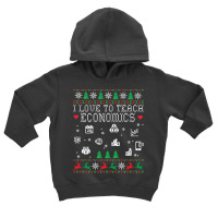 Teacher I Love To Teach Economics Students Merry Christmas Long Sleeve Toddler Hoodie | Artistshot