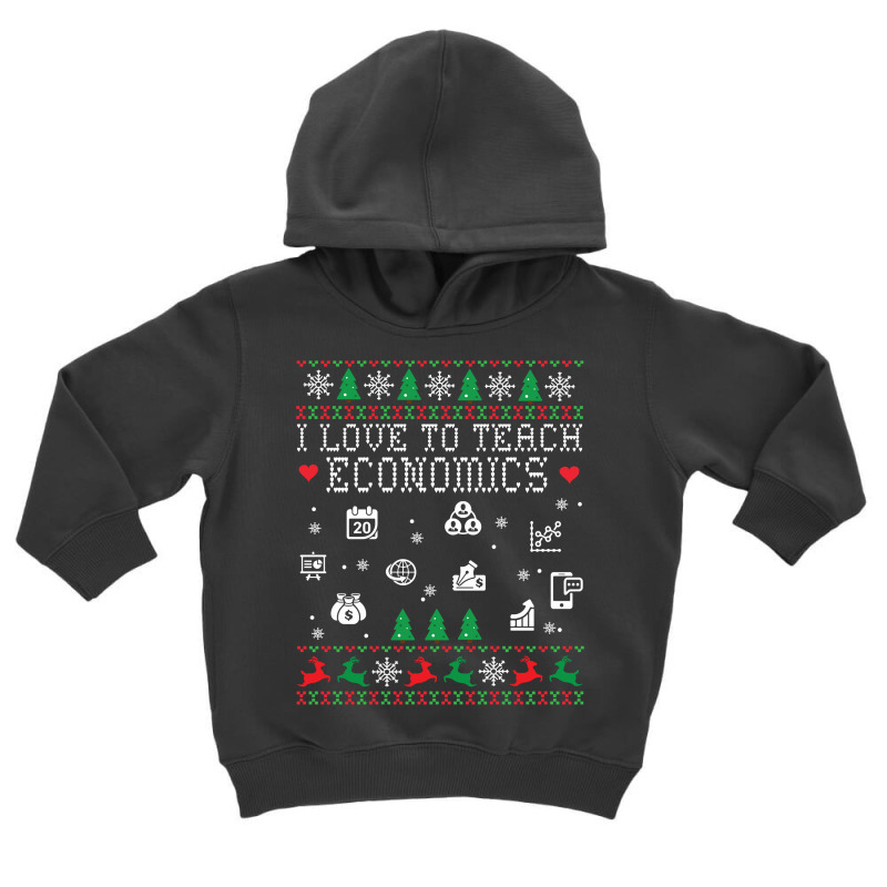 Teacher I Love To Teach Economics Students Merry Christmas Long Sleeve Toddler Hoodie by quvamashara | Artistshot