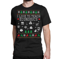 Teacher I Love To Teach Economics Students Merry Christmas Long Sleeve Classic T-shirt | Artistshot