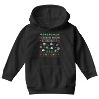 Teacher I Love To Teach Economics Students Merry Christmas Long Sleeve Youth Hoodie | Artistshot