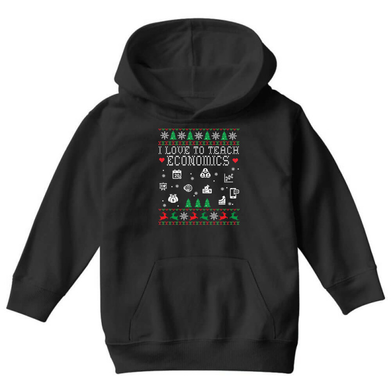 Teacher I Love To Teach Economics Students Merry Christmas Long Sleeve Youth Hoodie by quvamashara | Artistshot