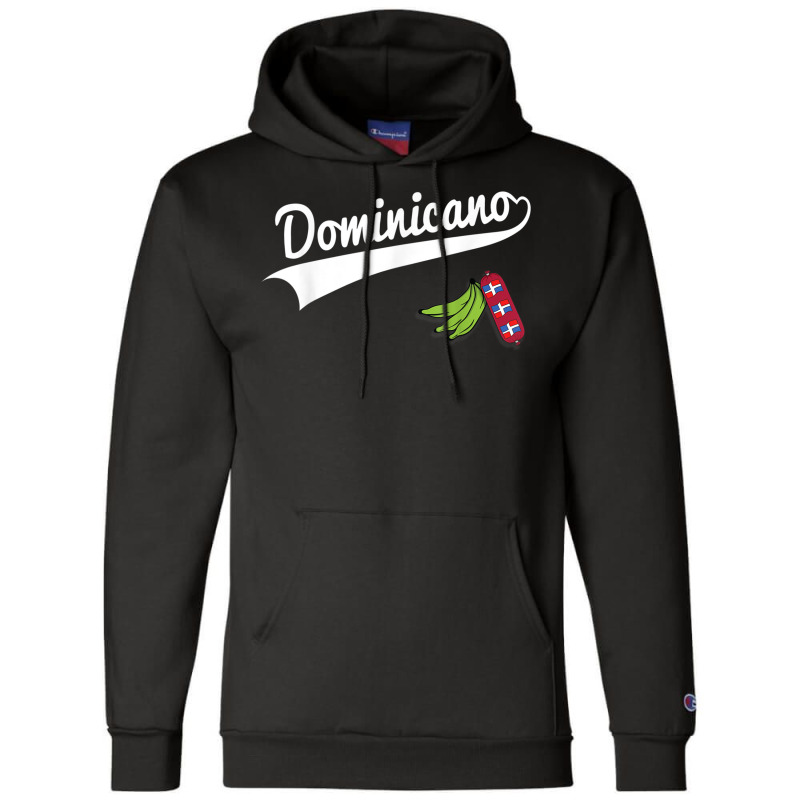 Dominican Republic Baseball  Platano Power Champion Hoodie | Artistshot