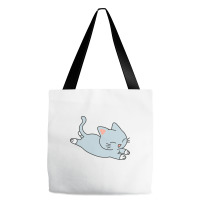 Happy Blue Cat Tote Bags | Artistshot