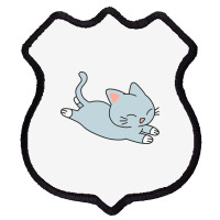 Happy Blue Cat Shield Patch | Artistshot