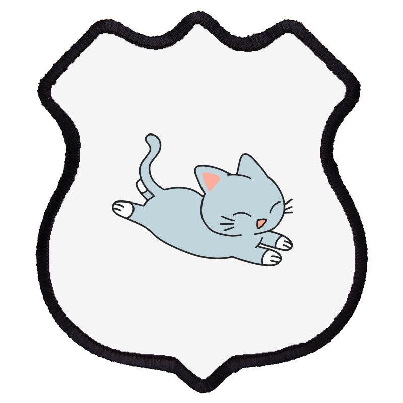 Happy Blue Cat Shield Patch | Artistshot