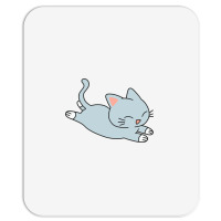 Happy Blue Cat Mousepad | Artistshot