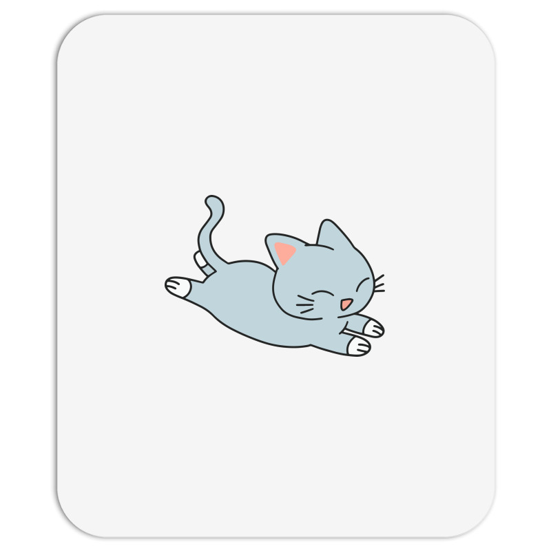 Happy Blue Cat Mousepad | Artistshot