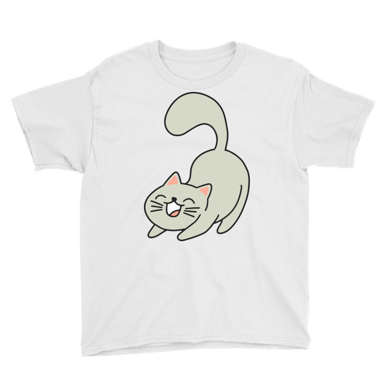 Stretch Gray Cat Youth Tee | Artistshot