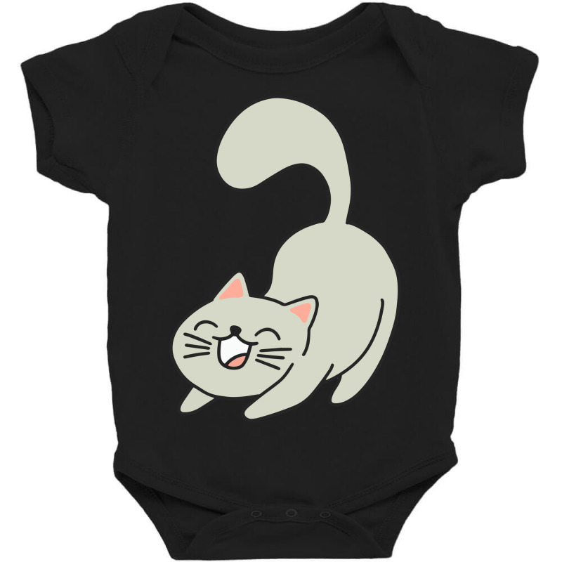 Stretch Gray Cat Baby Bodysuit | Artistshot