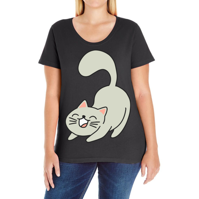 Stretch Gray Cat Ladies Curvy T-shirt | Artistshot