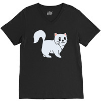 Cute Cat Walking V-neck Tee | Artistshot