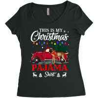 This Is My Christmas Belgian Malinois Dog Pajama Merry Xmas Long Sleev Women's Triblend Scoop T-shirt | Artistshot