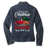 This Is My Christmas Belgian Malinois Dog Pajama Merry Xmas Long Sleev Ladies Denim Jacket | Artistshot