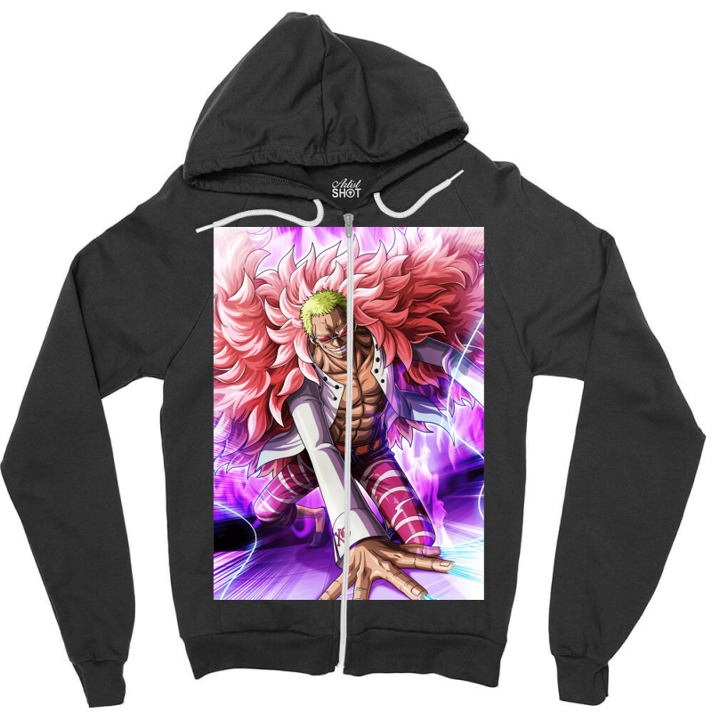 Doflamingo One Piece Zipper Hoodie | Artistshot