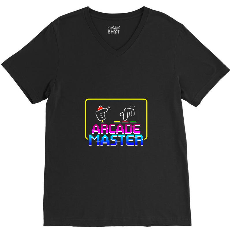 Oh 80s Video Game Vintage Retro Arcade V-Neck Tee by TerryRichard | Artistshot