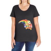 Losing At The Game Of Life 80s Cartoon Nihilism Humor Design Ladies Curvy T-shirt | Artistshot