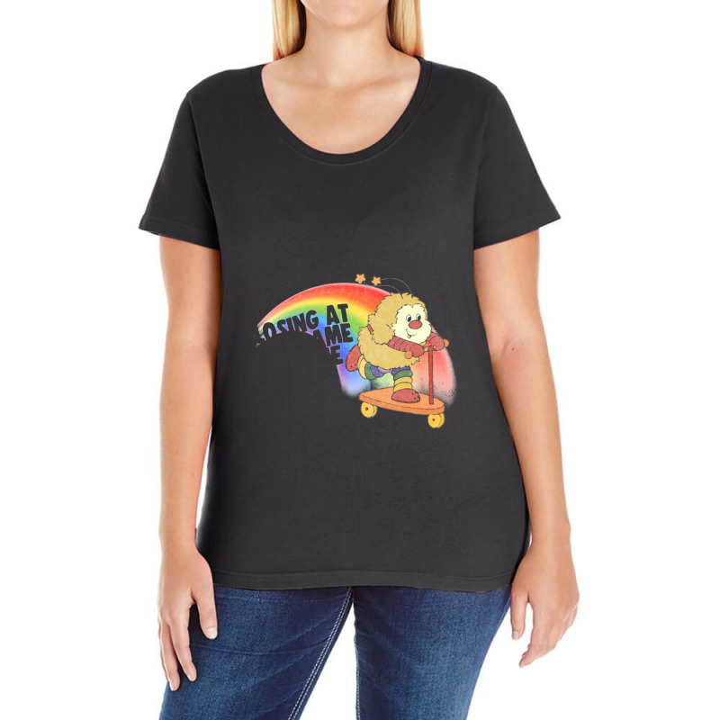 Losing At The Game Of Life 80s Cartoon Nihilism Humor Design Ladies Curvy T-Shirt by cm-arts | Artistshot