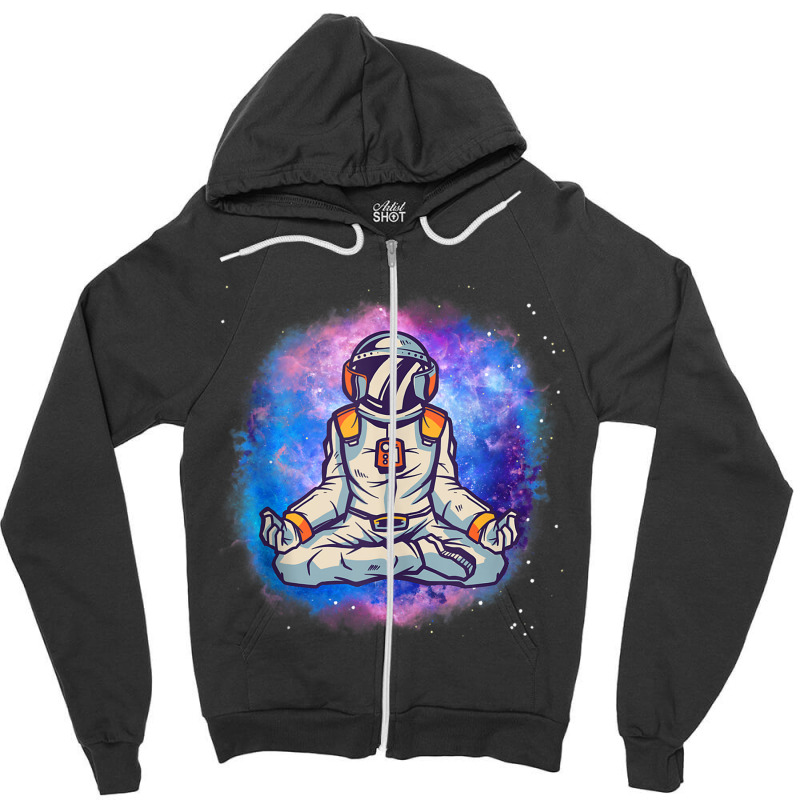 Yoga Meditating Astronaut In The Galaxy Lotus Meditation Tank Top Zipper Hoodie by cm-arts | Artistshot