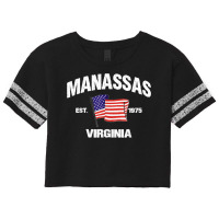 Manassas Virginia Va Usa Stars & Stripes Vintage Style Scorecard Crop Tee | Artistshot