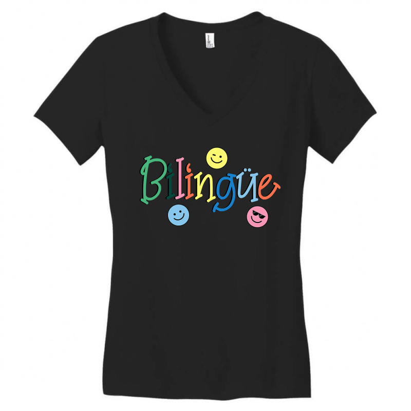 Bilingue Maestra Spanish Women's V-Neck T-Shirt by cm-arts | Artistshot