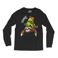 Funny Sloth Turtle Snail Piggyback Running Riding Team Long Sleeve Shirts | Artistshot