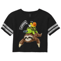 Funny Sloth Turtle Snail Piggyback Running Riding Team Scorecard Crop Tee | Artistshot