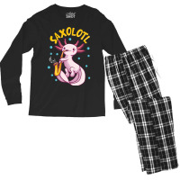 Saxolotl Sax Playing Axolotl Pun Walking Fish Men's Long Sleeve Pajama Set | Artistshot