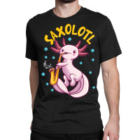 Saxolotl Sax Playing Axolotl Pun Walking Fish Classic T-shirt | Artistshot