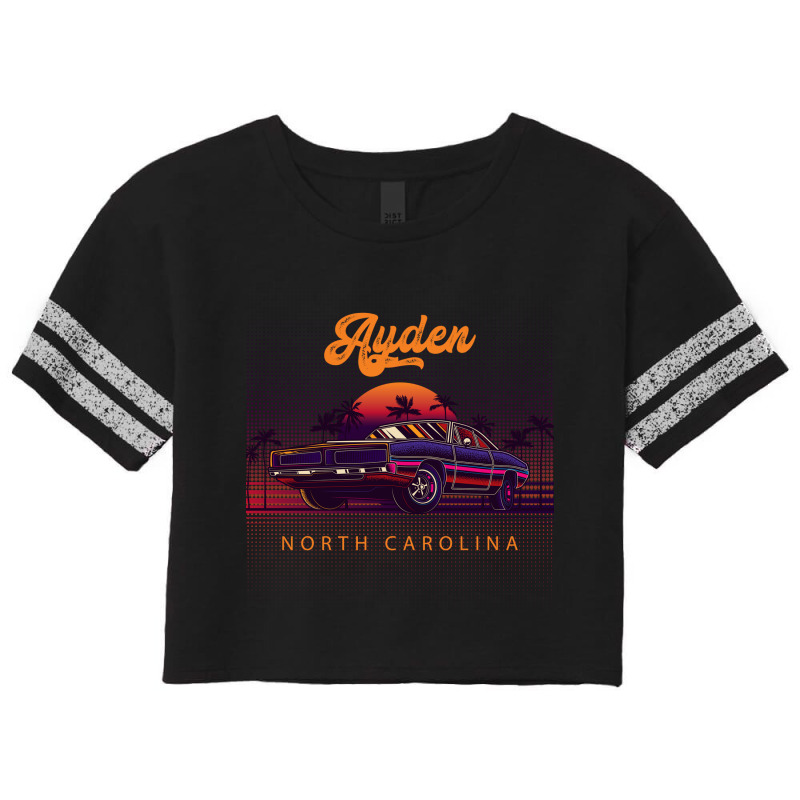 Ayden North Carolina Retro Vintage 80s 90s Muscle Cars Retrowave Aesth Scorecard Crop Tee by pancakespienova | Artistshot