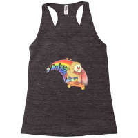 Take No Shit! Faded Style 80s Rainbow Meme Design   Nihilist Memes Racerback Tank | Artistshot