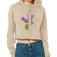 Under The Lilac Tree, I Was Hypnotized By A Strange Delight Cropped Hoodie | Artistshot