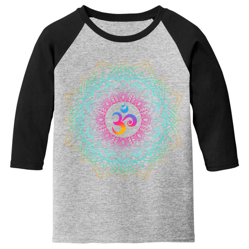 Om Meditations Mandalas Yoga Unisex Youth 3/4 Sleeve by cm-arts | Artistshot