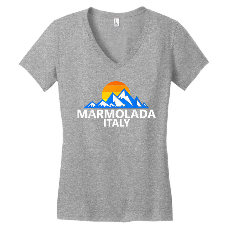 Marmolada Italy Italian Mountains T Shirt Women's V-Neck T-Shirt by cm-arts | Artistshot