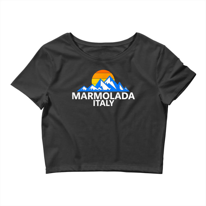 Marmolada Italy Italian Mountains T Shirt Crop Top by cm-arts | Artistshot